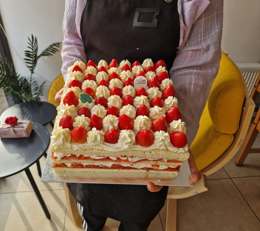 Large strawberry cake